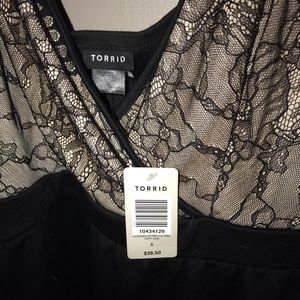 Torrid Black Lace Babydoll Top